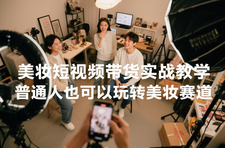 美妆短视频带货实战教学，普通人也可以玩转美妆赛道-chywc