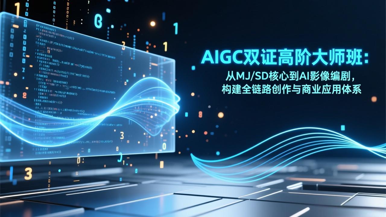 AIGC双证高阶大师班：从MJ/SD核心到AI影像编剧，构建全链路创作与商业应用体系-chywc