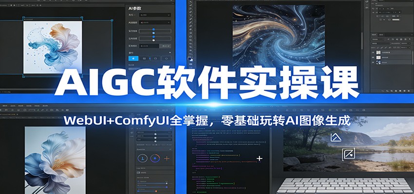 AIGC软件实操课：WebUI+ComfyUI全掌握，零基础玩转AI图像生成-chywc