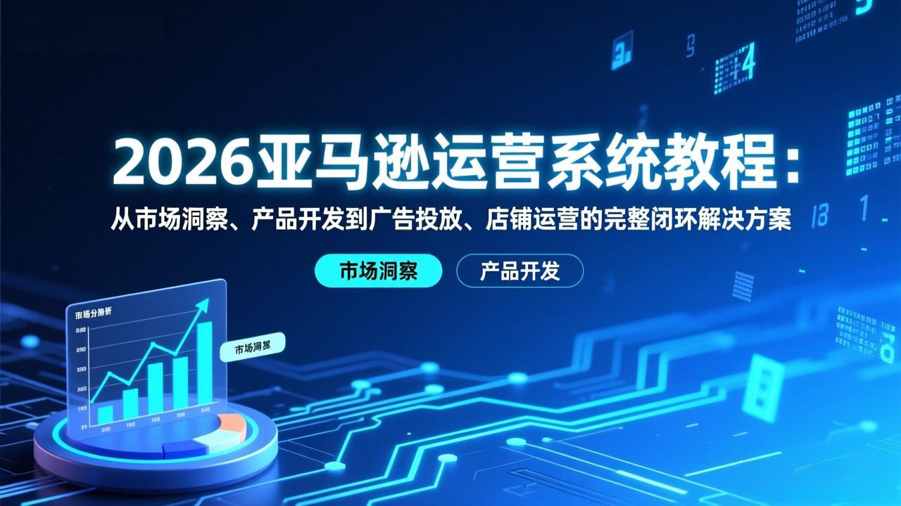 2026亚马逊运营系统教程：从市场洞察、产品开发到广告投放、店铺运营的完整闭环解决方案-chywc