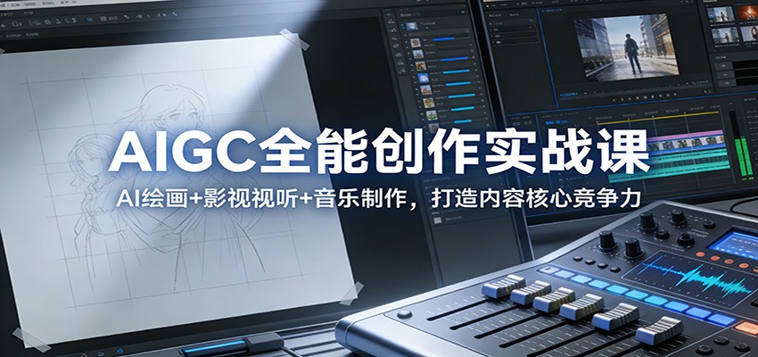 AIGC全能创作实战课：AI绘画+影视视听+音乐制作，打造内容核心竞争力-chywc