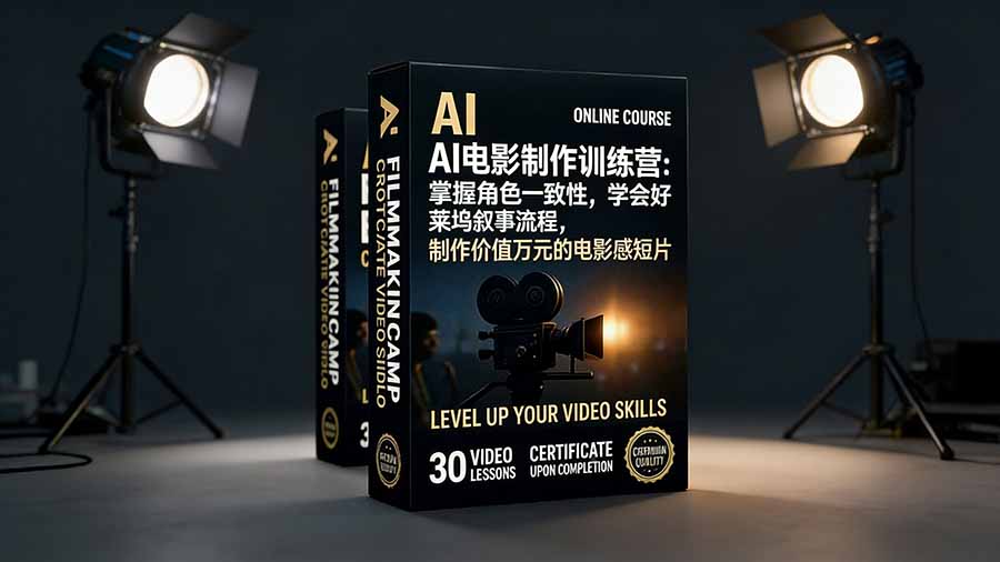 AI电影制作训练营：掌握角色一致性，学会好莱坞叙事流程，制作价值万元的电影感短片-chywc