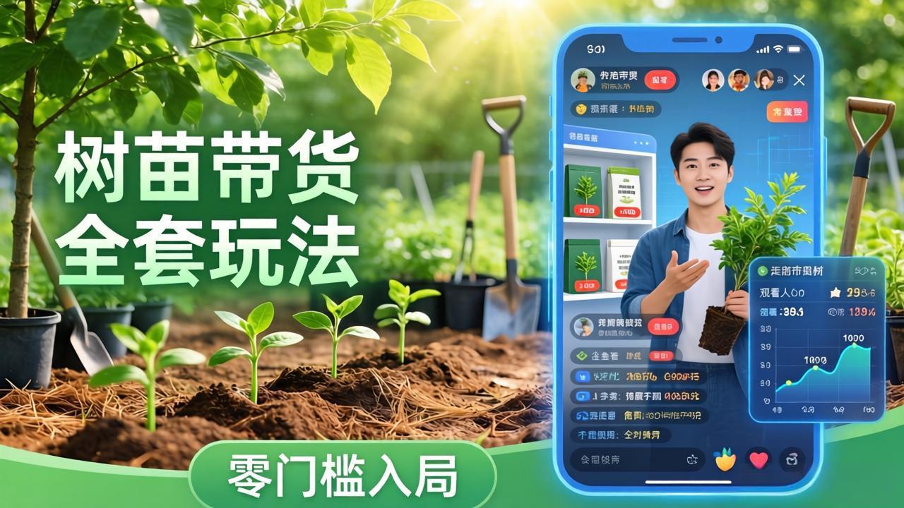 视频号AI树苗带货全套玩法：零门槛入局，掌握豆包、千问等AI工具制作树苗视频的全套流程-chywc