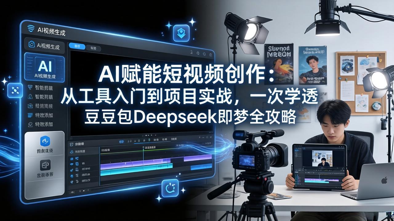 AI赋能短视频创作：从工具入门到项目实战，一次学透豆包Deepseek即梦全攻略-chywc