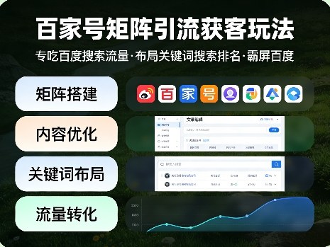 百家号矩阵引流获客玩法，专吃百度搜索流量，布局关键词搜索排名，霸屏百度-chywc