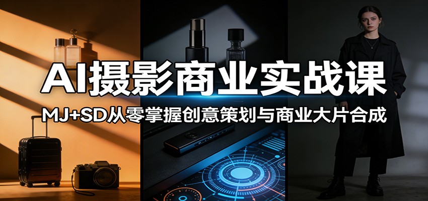 AI摄影商业实战课：MJ+SD从零掌握创意策划与商业大片合成-chywc