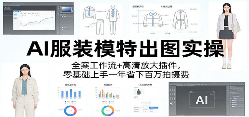 AI服装模特出图实操：全案工作流+ 高清放大插件，零基础上手一年省下百万拍摄费-chywc