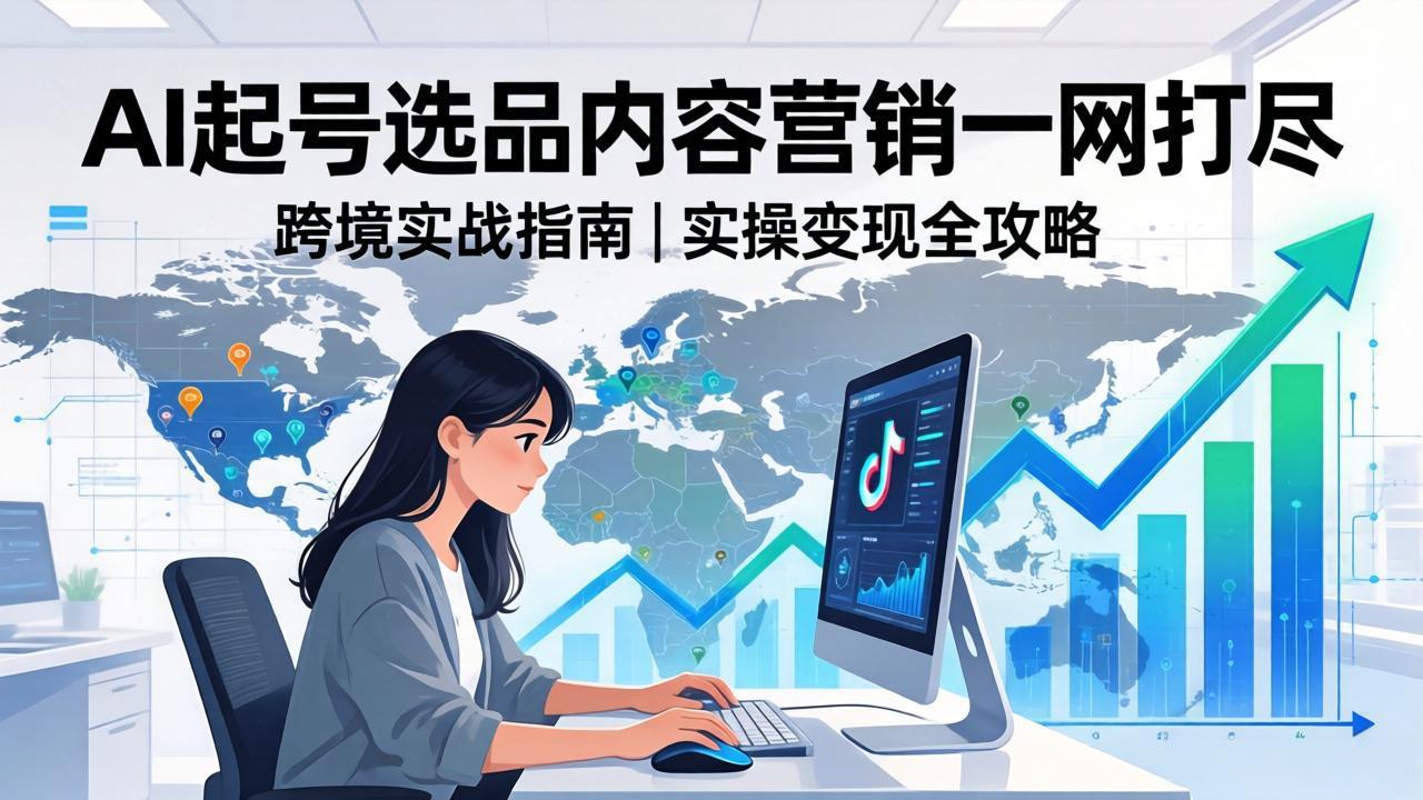 2026 TikTok 跨境AI实操：从零基础到变现全流程，AI起号选品内容营销一网打尽-chywc