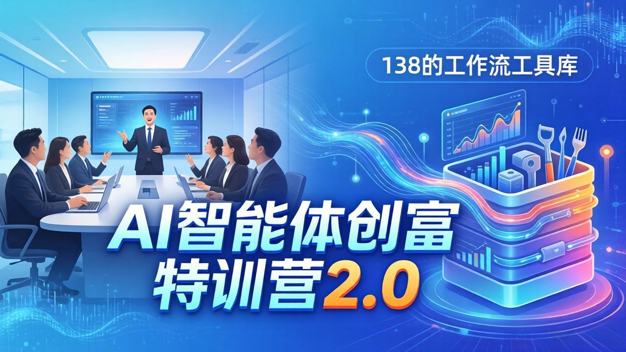 AI智能体创富训练营2.0：3天闭门直播+视频课+工具库，从0到1搭建智能体附138个工作流-chywc