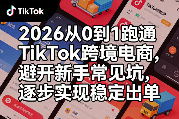 2026从0到1跑通TikTok跨境电商，避开新手常见坑，逐步实现稳定出单-chywc