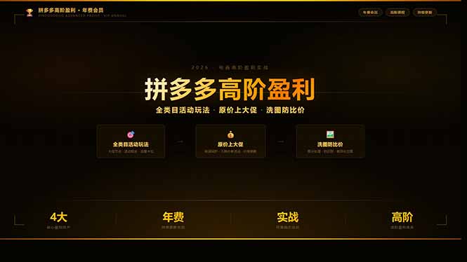 拼多多高阶盈利年费会员(更新3月31-chywc