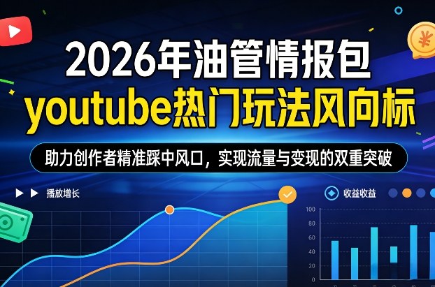 2026年油管情报包，youtube热门玩法风向标，助力创作者精准踩中风口，实现流量与变现的双重突破(更新0330)-chywc