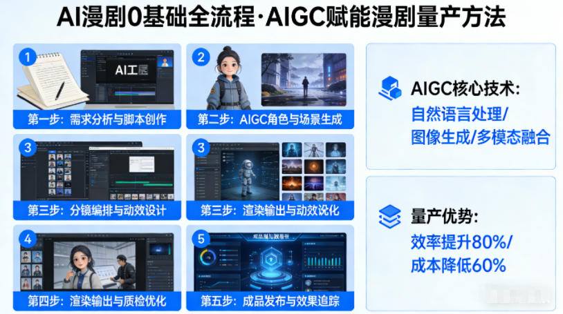 AI漫剧0基础全流程，快速掌握AIGC赋能的漫剧量产方法-chywc