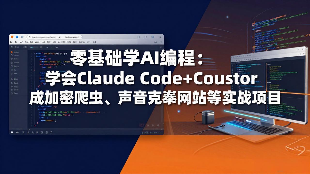 零基础学AI编程：学会Claude Code+Cursor完成加密爬虫、声音克隆网站等实战项目-chywc