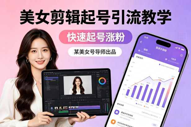 某美女号导师出品：美女剪辑起号引流教学，快速起号涨粉-chywc