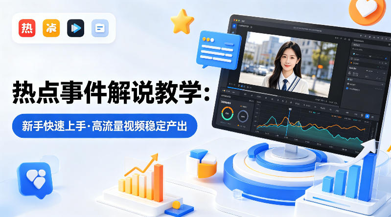 某大V的热点事件解说教学，新手也能快速上手，稳定产出高流量解说视频-chywc