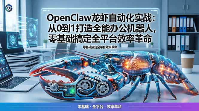 OpenClaw龙虾自动化实战：从0到1打造全能办公机器人，零基础搞定全平台效率革命-chywc
