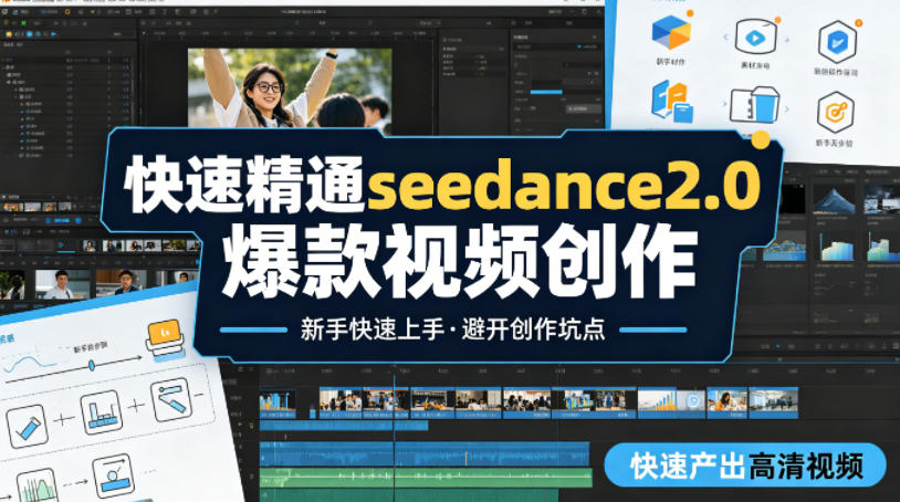 快速精通seedance2.0爆款视频创作，快速产出高清视频，避开大量创作坑点，新手也能快速上手-chywc