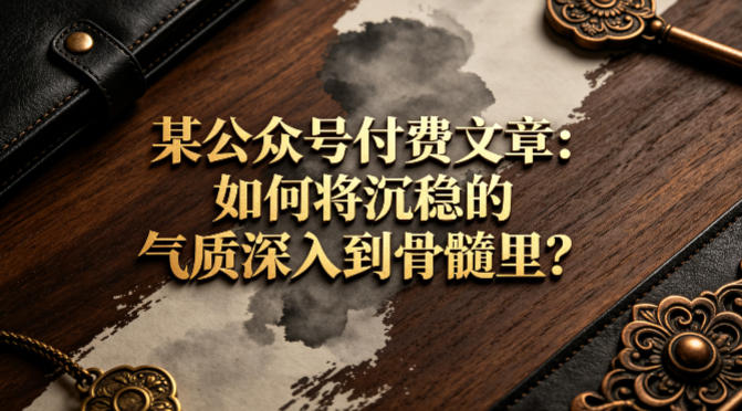 某公众号付费文章：如何将沉稳的气质深入到骨髓里？-chywc