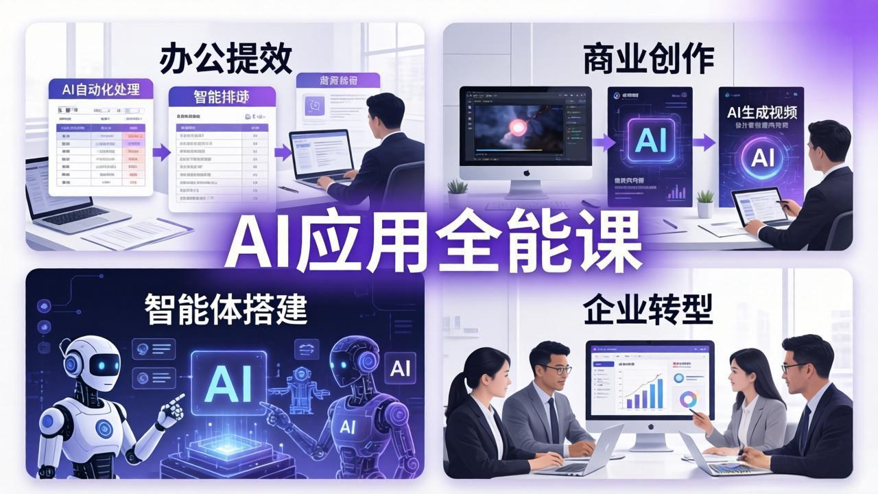 AIGC 应用师全能课-更新：办公提效、商业创作、智能体搭建、企业转型，一站式学会AI应用-chywc