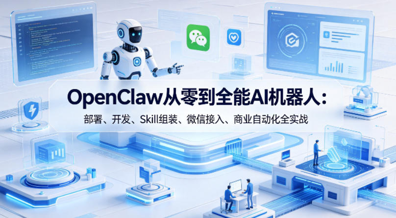 OpenClaw从零到全能AI机器人：部署、开发、Skill组装、微信接入、商业自动化全实战-chywc