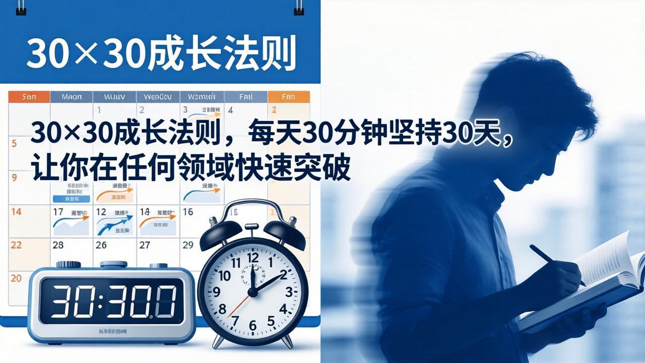 付费文章：30×30成长法则，每天30分钟坚持30天，让你在任何领域快速突破-chywc