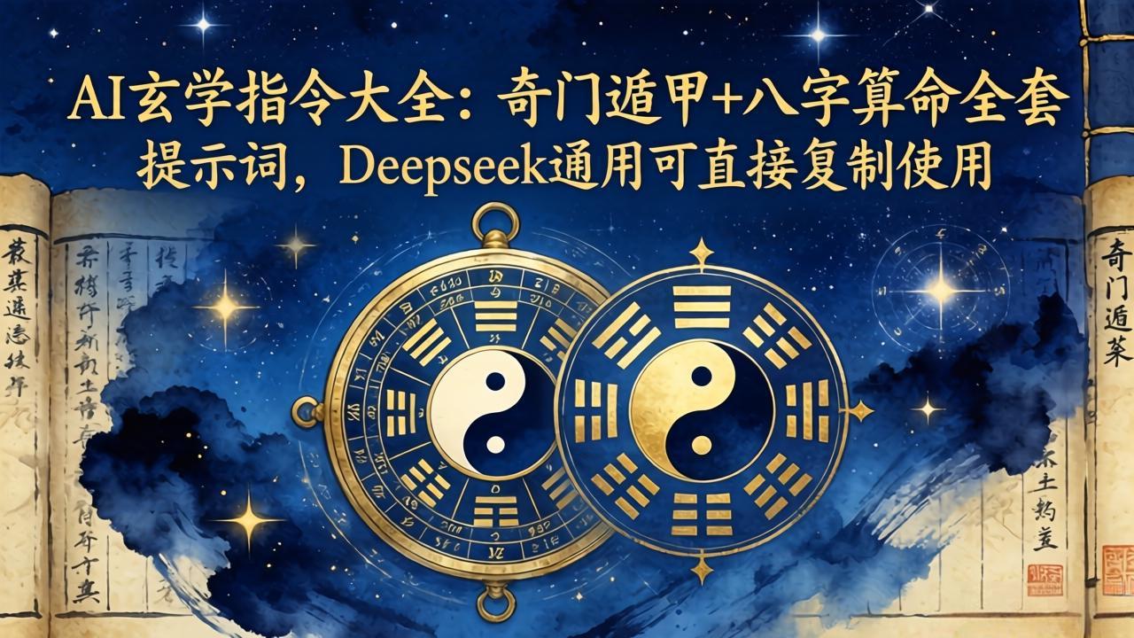 AI玄学指令大全：奇门遁甲+八字算命全套提示词，Deepseek通用可直接复制使用-chywc