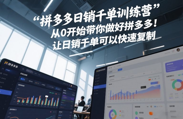拼多多日销千单训练营，从0开始带你做好拼多多，让日销千单可以快速复制(更新26年4月)-chywc