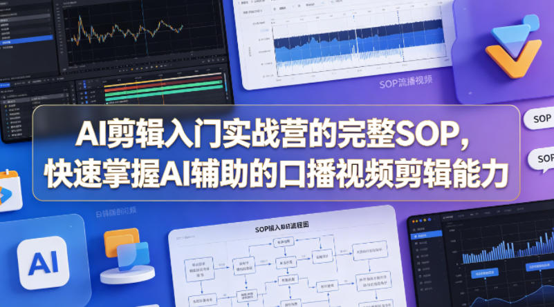AI剪辑入门实战营的完整SOP，快速掌握AI辅助的口播视频剪辑能力-chywc