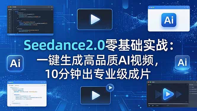 Seedance2.0零基础实战：一键生成高品质AI视频，10分钟出专业级成片-chywc