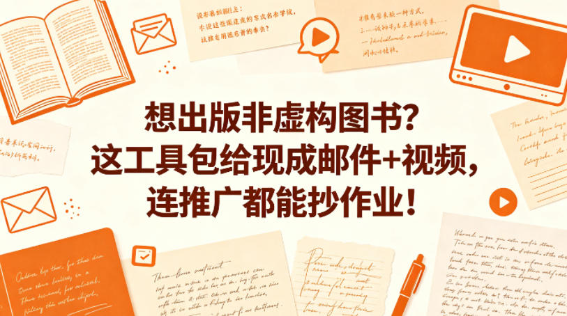 想出版非虚构图书？这工具包给现成邮件+视频，连推广都能抄作业！【原创双语字幕】-chywc