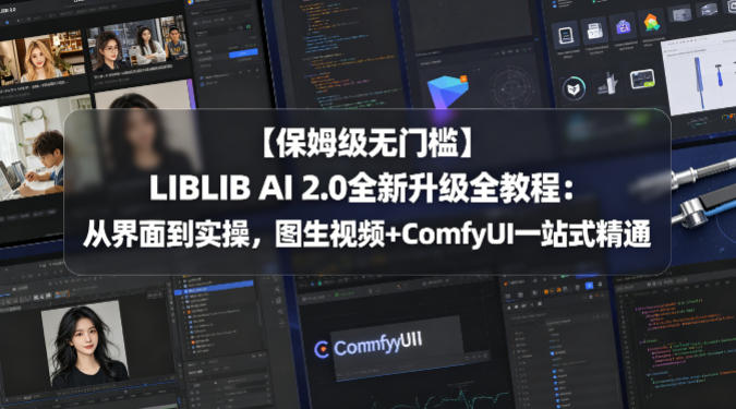 【保姆级无门槛】LIBLIB AI 2.0全新升级全教程：从界面到实操，图生视频+ComfyUI一站式精通-chywc