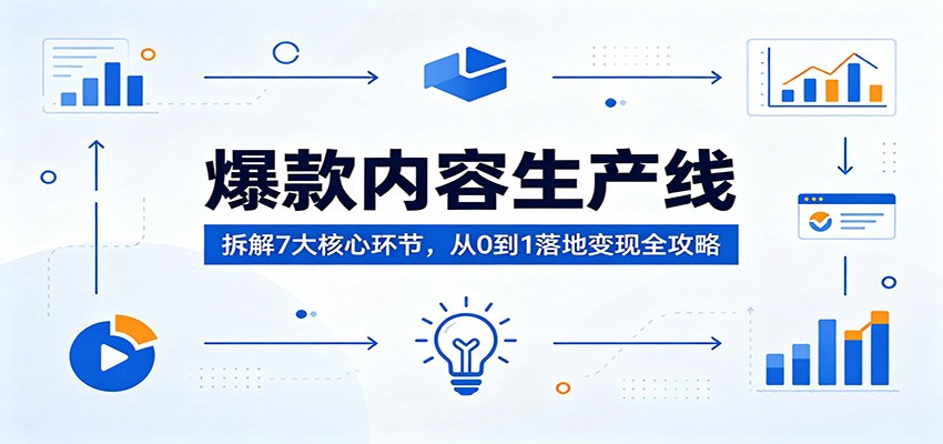 爆款内容生产线：拆解7大核心环节，从0到1落地变现全攻略-chywc