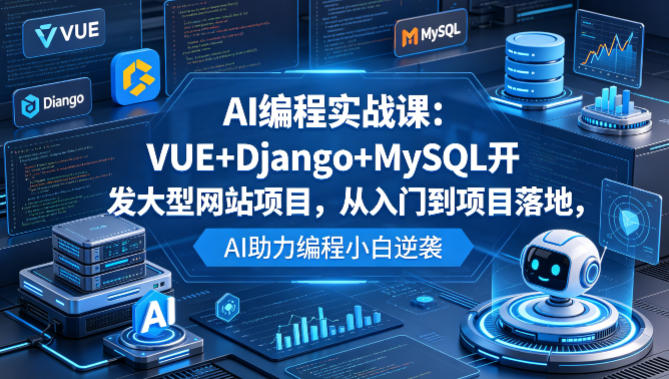 AI编程实战课：VUE+Django+MySQL开发大型网站项目，从入门到项目落地，AI助力编程小白逆袭-chywc