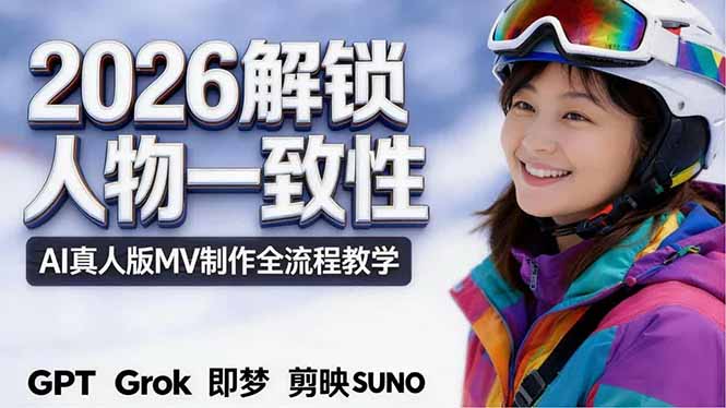 2026独创解锁人物一致性：AI真人版MV制作，不讲空话，不拼概念，全流程实操-chywc
