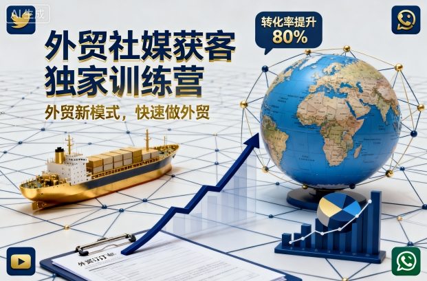 外贸社媒获客独家训练营，外贸新模式，快速做外贸(更新26年4月)-chywc