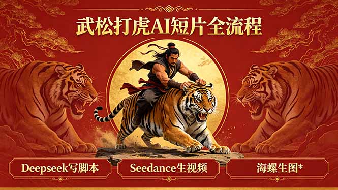 武松打虎AI短片全流程：Deepseek写脚本+Seedance生视频+海螺生图-chywc