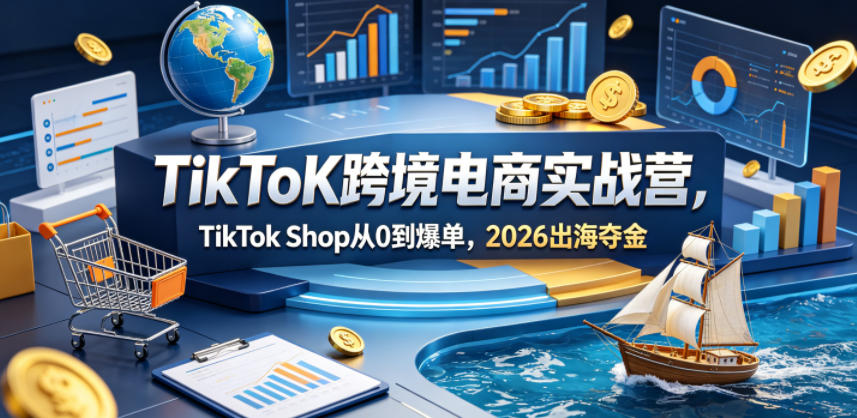 TikToK跨境电商实战营，TikTok Shop从0到爆单，2026出海夺金-chywc