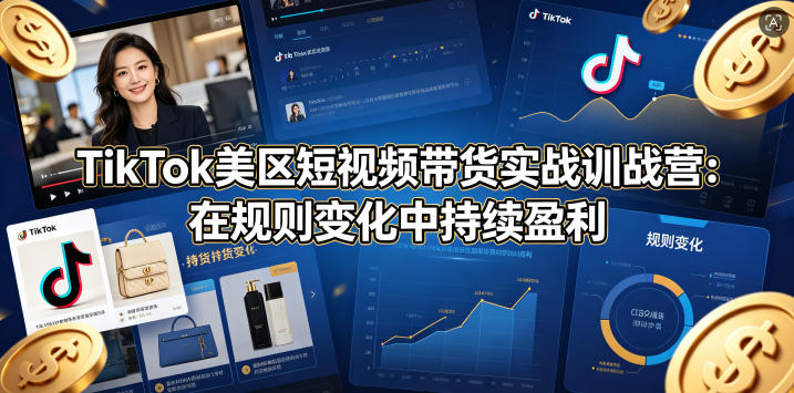 TikTok美区短视频带货实战训战营：在规则变化中持续盈利-chywc