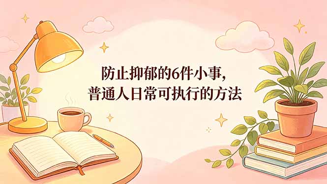 付费文章：防止抑郁的6件小事，普通人日常可执行的方法-chywc