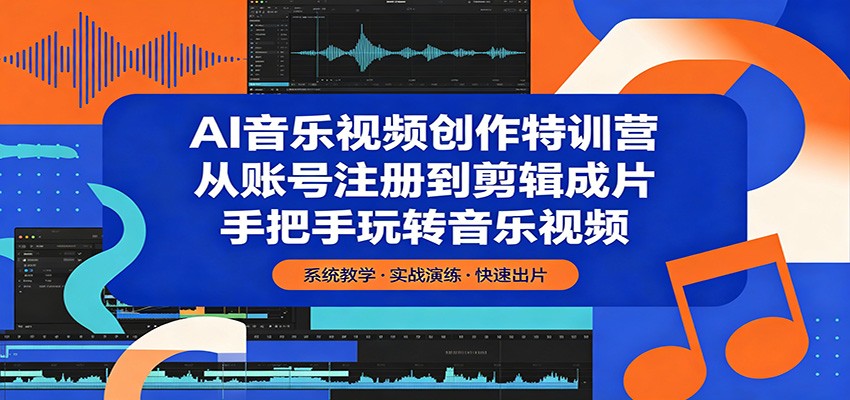 AI音乐视频创作特训营：从账号注册到剪辑成片，手把手玩转音乐视频-chywc