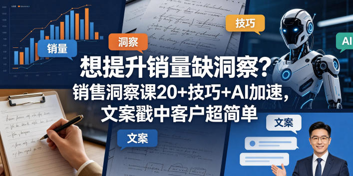 想提升销量缺洞察？销售洞察课20+技巧+AI加速，文案戳中客户超简单【原创双语字幕】-chywc