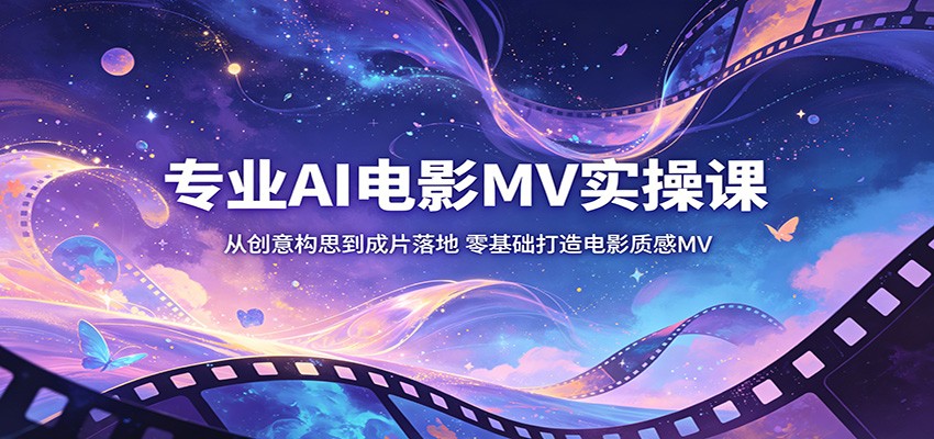 专业AI电影MV实操课：从创意构思到成片落地，零基础打造电影质感MV-chywc