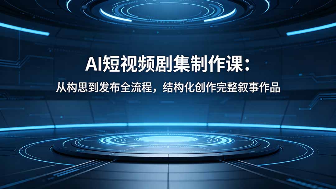 AI短视频剧集制作课：从构思到发布全流程，结构化创作完整叙事作品-chywc
