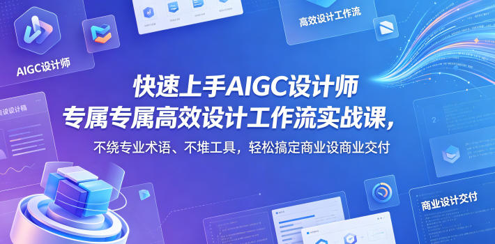 快速上手AIGC设计师专属高效设计工作流实战课，不绕专业术语、不堆工具，轻松搞定商业设计交付-chywc