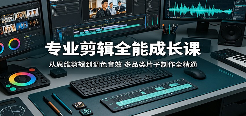 专业剪辑全能成长课：从思维剪辑到调色音效，多品类片子制作全精通-chywc