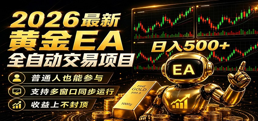 2026黄金EA全自动量化，零技术·全自动·收益上不封顶，低门槛日入500+-chywc