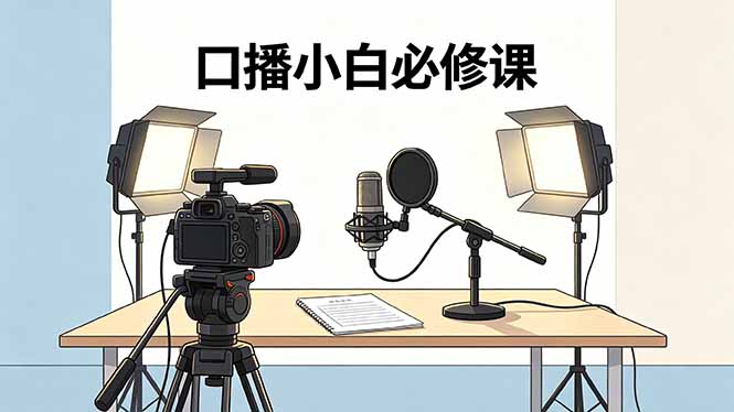 口播小白必修课：录像收音灯光设备+脚本撰写，搭专业级录制场景-chywc