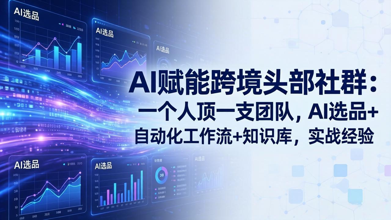 AI赋能跨境头部社群-更新5月：一个人顶一支团队，AI选品+自动化工作流+知识库，实战经验-chywc