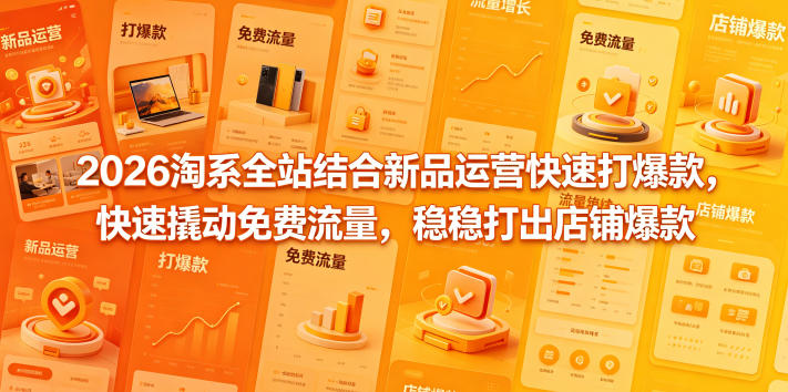 2026淘系全站结合新品运营快速打爆款，快速撬动免费流量，稳稳打出店铺爆款(更新5月12日)-chywc